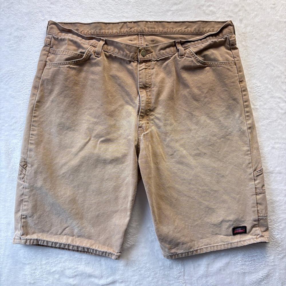 Vtg Dickies Carpenter Shorts Men Sz 42 Tan Work Utility Y2K‎ Casual 12" Inseam